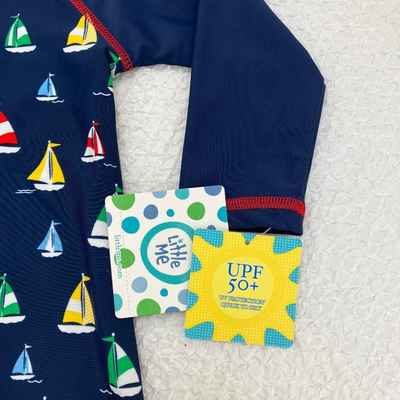 Little Me Rashguard Bathing Suit - Picture 3 of 7